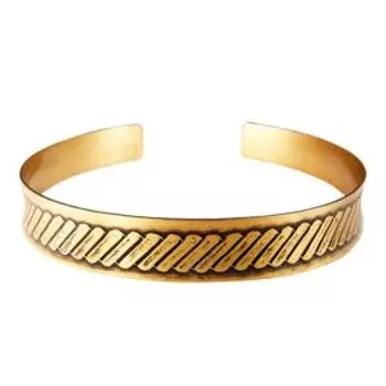 Браслет вогнутый «Распаханное поле» (латунь)