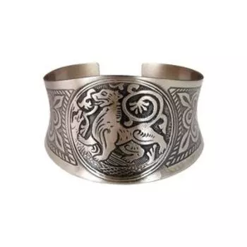 Браслет вогнутый «Суздальский лев» (мельхиор)