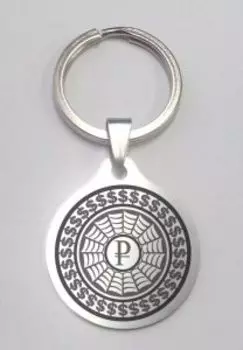 Брелок Денежная паутина, мед. сталь