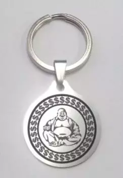 Брелок Хотей - бог богатства, медицинская сталь