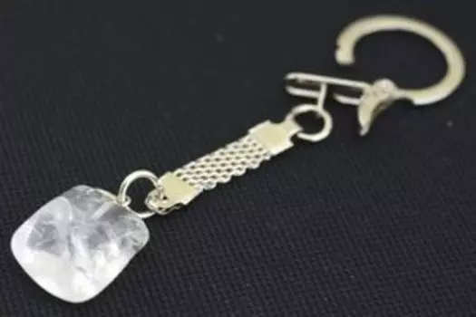 Брелок с камнем. Горный хрусталь