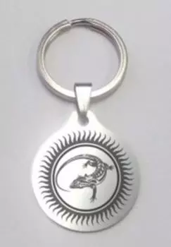 Брелок Ящерица, медсталь
