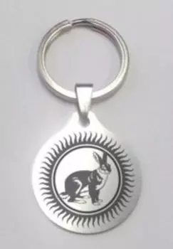 Брелок Заяц, медсталь