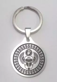 Брелок Жук-скарабей, медицинская сталь