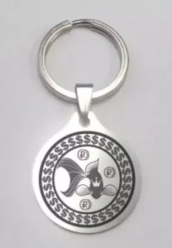 Брелок Золотая рыбка, медицинская сталь