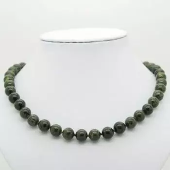 Бусы из камня 23 см. Змеевик