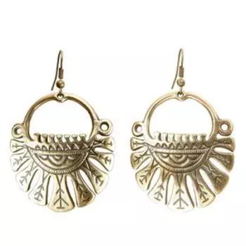 Девятилопастные серьги (латунь)