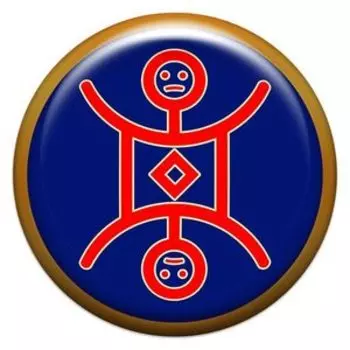 Домовой, наклейка из смолы