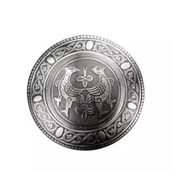 Фибула накладная «Тереховские птицы» (мельхиор)