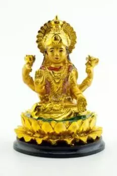 Фигура Лакшми на цветке, 11 см NS230A