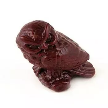 Фигура Сова, красный, 5 см