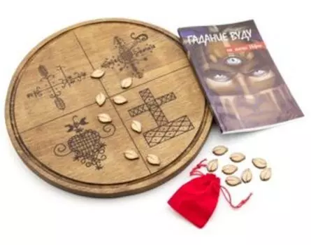 Гадание Вуду на доске Ифы (книга+доска+каури)