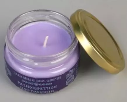 Эко-свеча Разноцветное настроение, 7х5 см