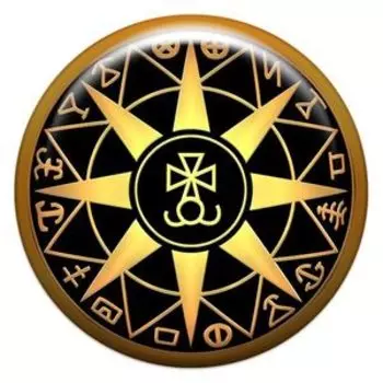 Каббалистический круг Меркурия, наклейка из смолы