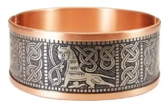 Киевский браслет малый комбинированный (мельхиор)