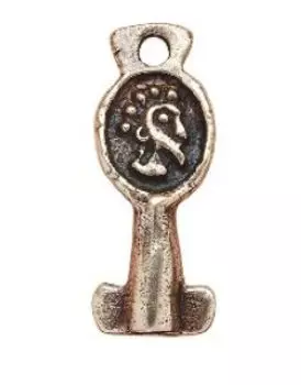 Ключик с лицом (латунь, H 10 мм, L 27 мм)