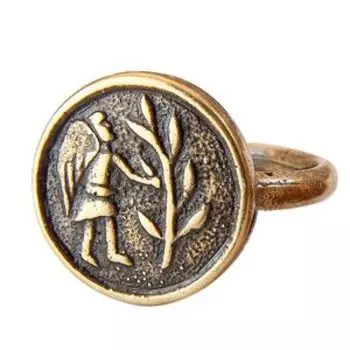 Кольцо «Ангел, сажающий дерево» (латунь)