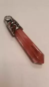 Кулон - маятник. Кварц красный