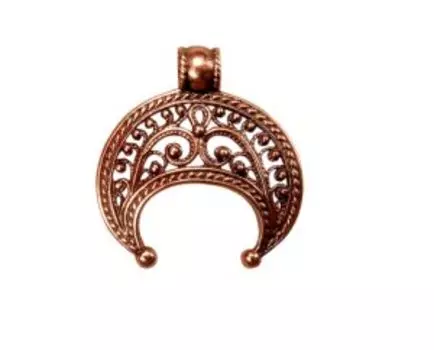 Лунница «Тысячелистник» (медь, H 28 мм, L 22 мм)
