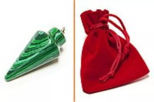 Маятник для биолокации из камня. Малахит