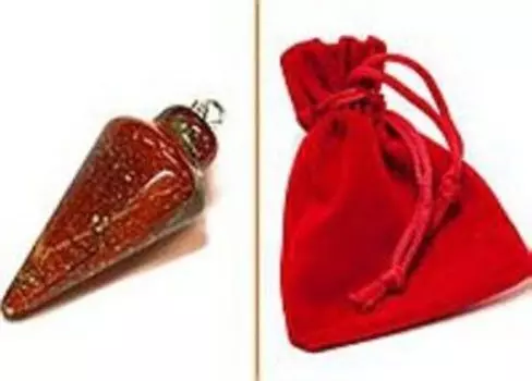 Маятник для биолокации из камня. Тигровый глаз красный