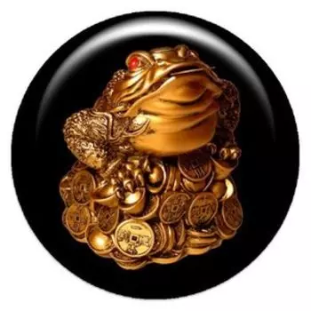 Объемный талисман-наклейка Лунная жаба