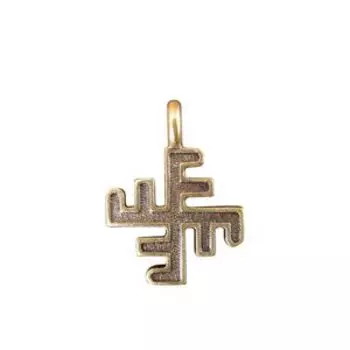 Оберег «Солнечный крест» (латунь)