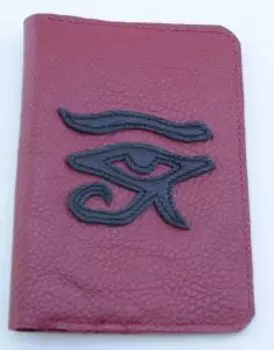 Обложка для документов из натуральной кожи. Глаз Гора