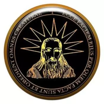 Пентакль для удачи в делах, наклейка из смолы