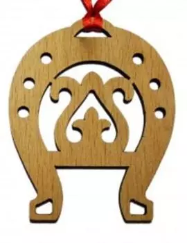 Подкова благополучия Берегиня, бук, 6x8 см