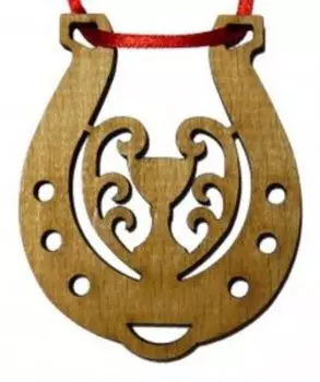 Подкова благополучия Чара, бук, 6x8 см