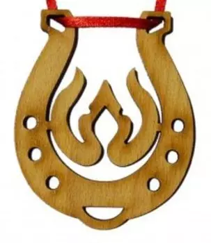 Подкова благополучия Домашний очаг, бук, 6x8 см