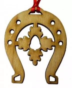 Подкова благополучия Дуб, бук, 6x8 см