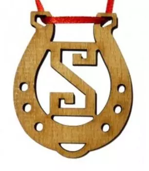 Подкова благополучия Хляби небесные, бук, 6x8 см