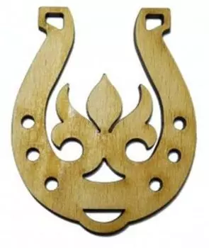 Подкова благополучия Спорыш, бук, 6x8 см