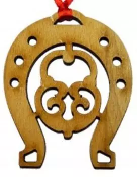 Подкова благополучия Замок, бук, 6x8 см