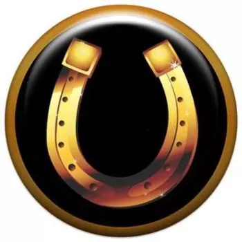 Подкова удачи, наклейка из смолы