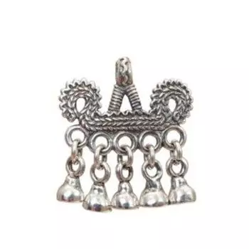 Подвеска «Ажурные парные коньки» (посеребрение)