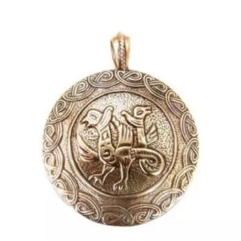 Подвеска «Двуглавый грифон» (латунь)