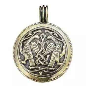 Подвеска литая «Суздальские ястребы» (латунь)