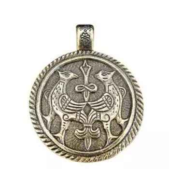 Подвеска литая «Тереховские птицы» (латунь)