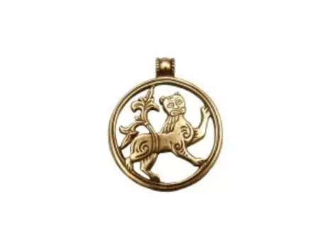 Подвеска прорезная «Могучий лев» (диаметр 33 мм)