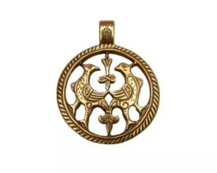 Подвеска прорезная «Тереховские птицы» (диаметр 35 мм)