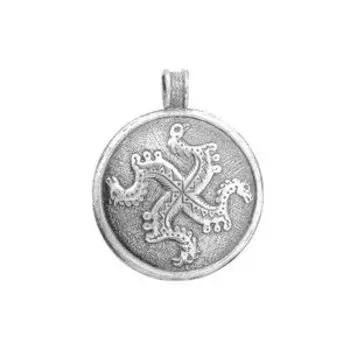 Подвеска простая «Солнцеворот» (посеребрение)