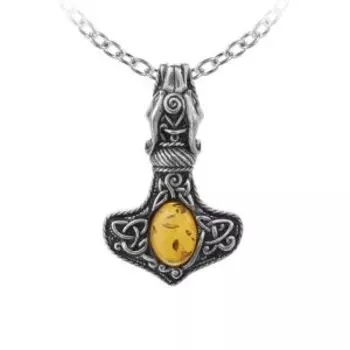 Подвеска янтарный дракон Amber Dragon Thorhammer