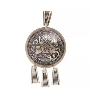 Подвеска шумящая «Георгий Победоносец» (мельхиор)