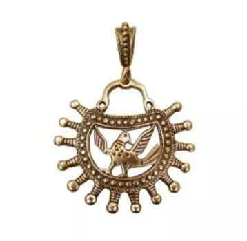 Прорезной колт «Новгородский сокол» (Латунь) Размер M (H 53 мм, L 37 мм)