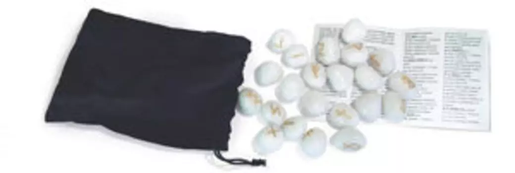 Руны из белого оникса