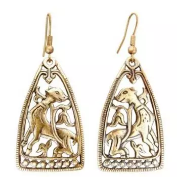 Серьги «Диво-зверь» (латунь)