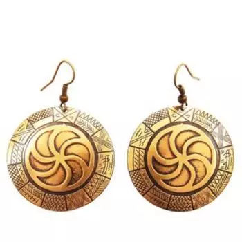 Серьги «Древнеславянский календарь» (латунь)